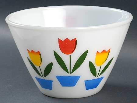 Tulips On White 6" Splash Proof Mixing Bowl