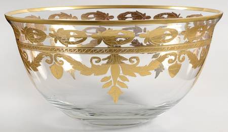 Vetro Gold 10" Round Serving Bowl by Arte Italica