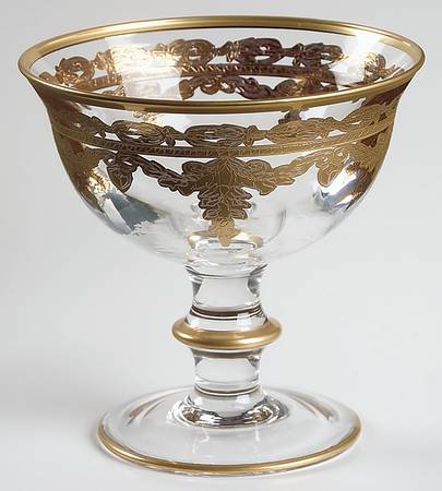 Vetro Gold Footed Dessert by Arte Italica