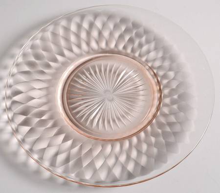 Diamond Optic Pink Salad Plate