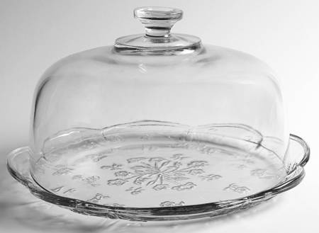Savannah Clear Cake Plate and Glass Dome