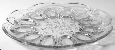 Savannah Clear 12" 12 Egg, Round Egg & Relish Tray