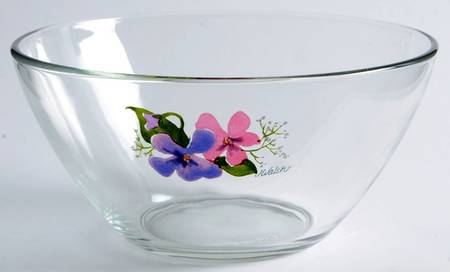 Wild Violets Small Fruit Dessert Bowl