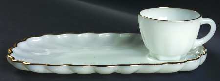 Classic Milk Glass (Gold Trim) by Anchor Hocking