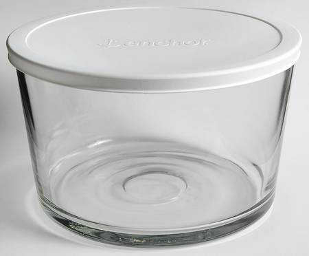 Presence Clear Flat Trifle Bowl & Plastic Lid by Anchor Hocking
