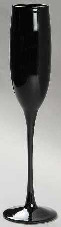 Midnight Black Fluted Champagne