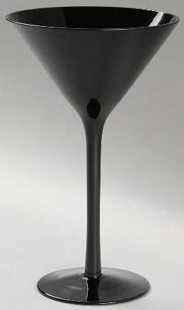 Midnight Black Martini Glass