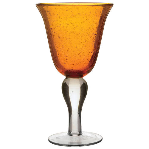 Iris Amber Water Goblet by Artland