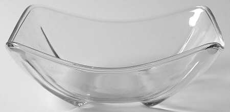 Swedish Modern Clear 6" Square Bowl