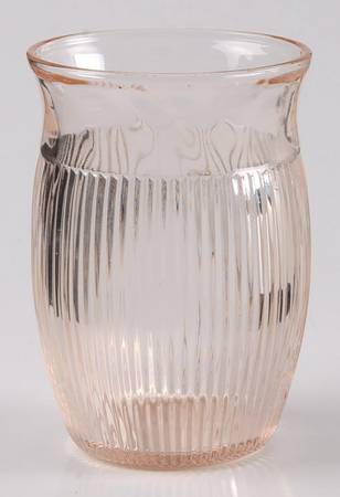 Fine Rib Pink Juice Glass