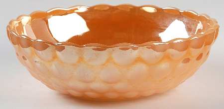 Peach Lustre Bubble 8" Large Fruit Bowl
