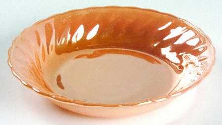Peach Lustre Shell Coupe Soup Bowl