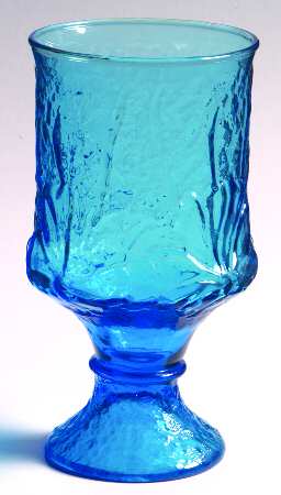 Rainflower Laser Blue Water Goblet