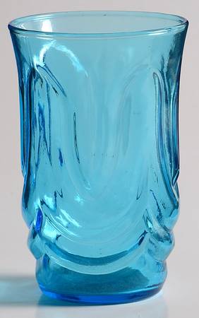 Colonial Tulip Laser Blue Flat Juice Glass