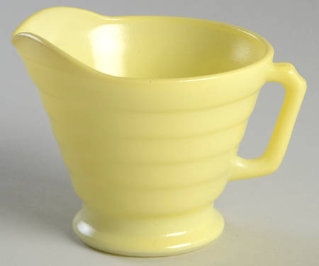 Moderntone Platonite Chartreuse Footed Creamer