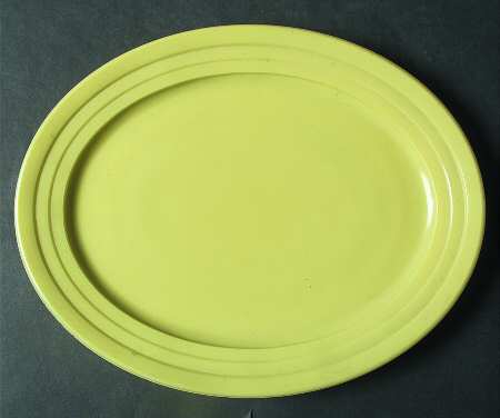 Moderntone Platonite Chartreuse 12" Oval Platter