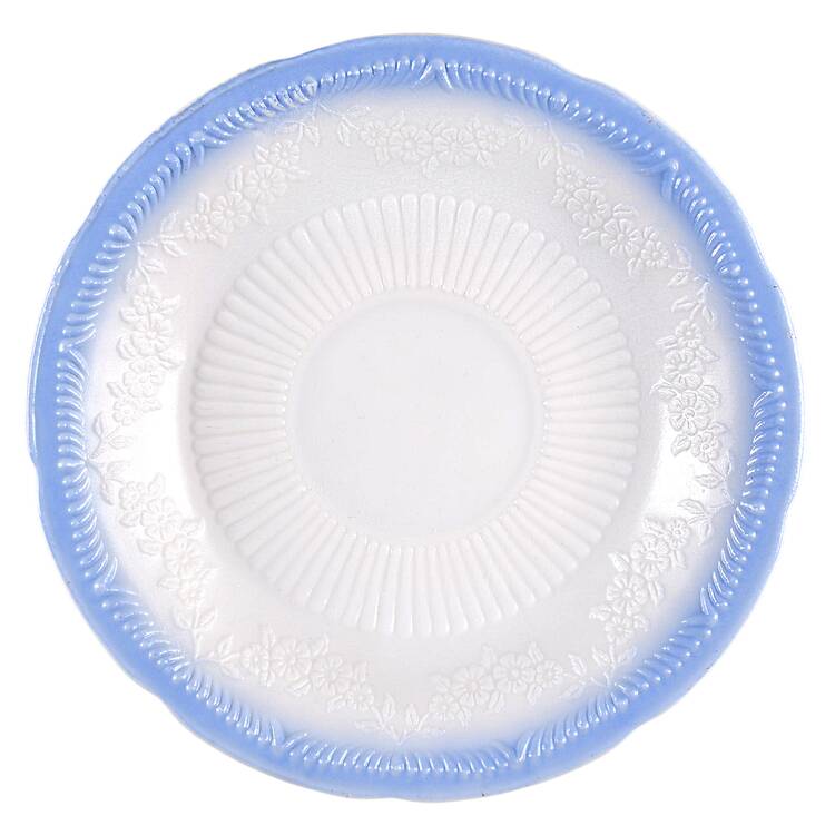 Alice Ivory (Blue Trim) Saucer Only