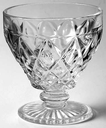 Diamond with Thumbprint Clear Champagne/Tall Sherbet