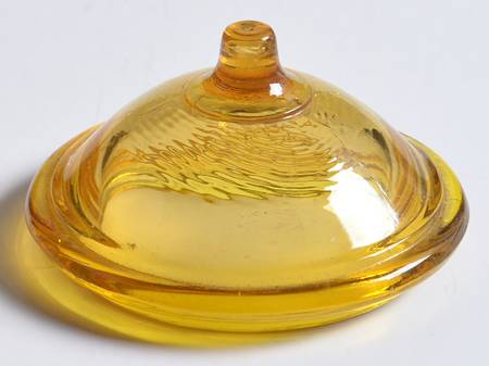 Stippled Band Topaz Lid for Toy Tea Pot