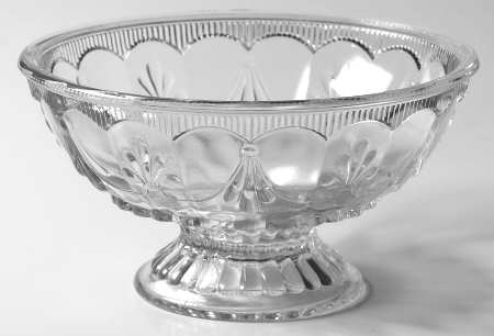 Fleur de Lis and Tassel Clear Round Butter Dish No Lid