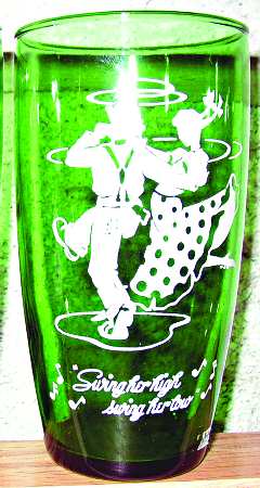 Square Dance Forest Green by Anchor Hocking