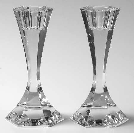 Sierra Clear Candlestick/Single Lt 5" (Set of 2)