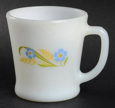 Blue &amp; Gold Floral by Anchor Hocking
