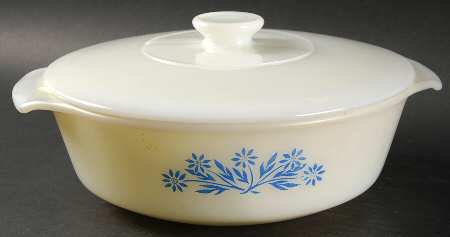 Cornflower 1.5 Quart Round Covered Casserole