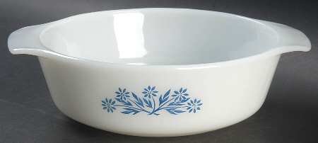 Cornflower 1 Quart Round Casserole No Lid