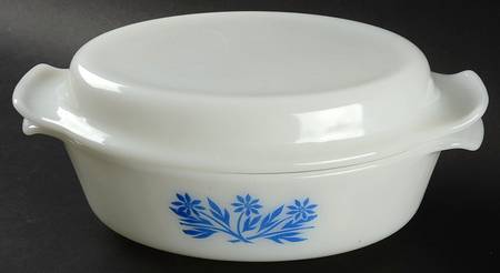 Cornflower 1 Quart Covered Oval Casserole