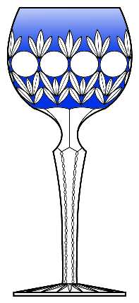 Florderis Cobalt Blue Hock Wine