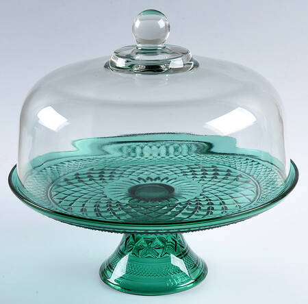 Wexford Green 12" Pedestal Cake Stand & Dome