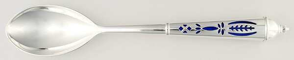 Royal Sapphire Salad Serving Spoon with Stainless Bowl