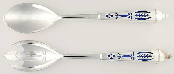 Royal Sapphire (2 Piece) Salad Set with Stainless Bowls