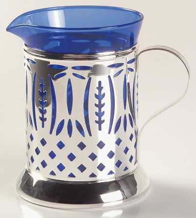 Royal Sapphire Creamer W/Metal Holder