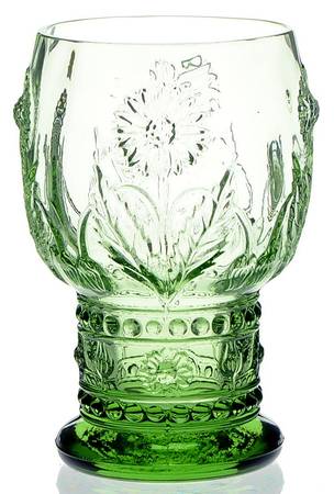 Helianthus Green Water Goblet