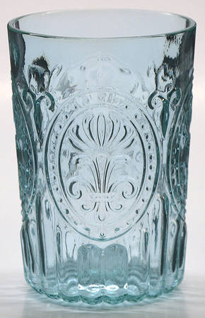 Fleur de Lis 12 Oz Teal Flat Tumbler