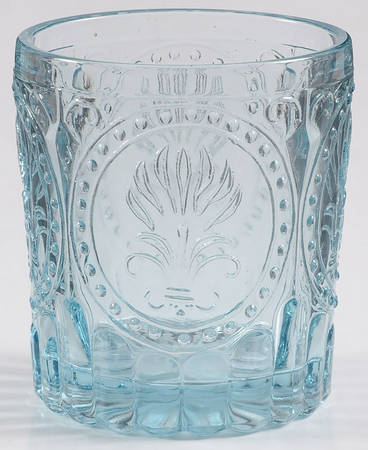 Fleur de Lis Light Blue Double Old Fashioned