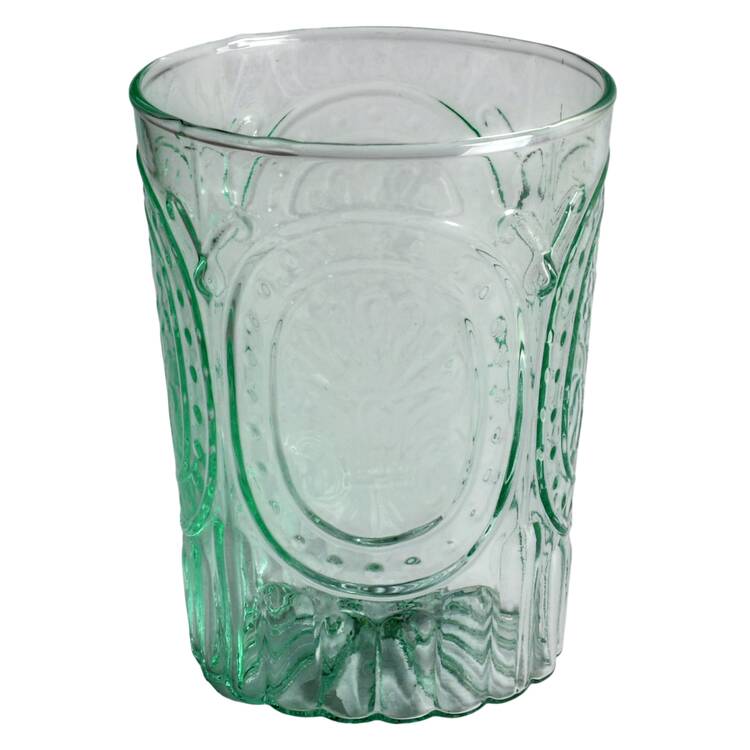 Fleur de Lis 10 Oz Light Green Flat Tumbler