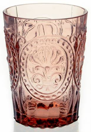 Fleur de Lis 6 Oz Pink Flat Tumbler