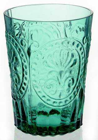 Fleur de Lis Dark Green 6 Oz Flat Tumbler