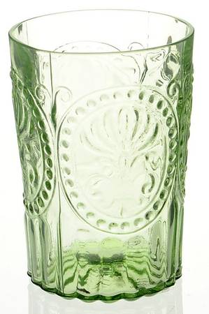 Fleur de Lis 12 Oz Light Green Flat Tumbler