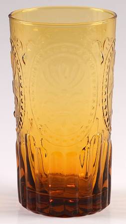 Fleur de Lis Amber Flat Tumbler