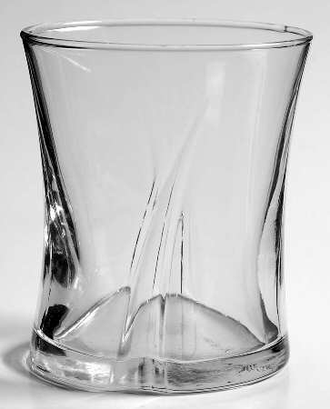 Flair Clear (Curved Lines) 12 Oz Flat Tumbler