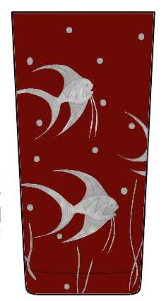 Fish L'Art Deco Red by Artel