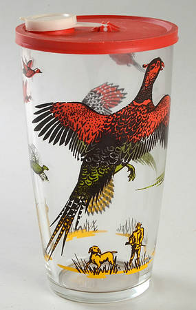 Pheasants Cocktail Shaker & Plastic Lid