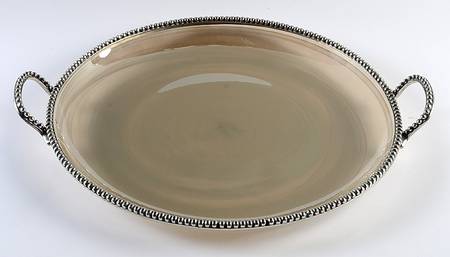 Splendore (Glass Dinnerware) 15" Round Handled Platter