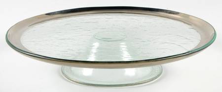Roman Antique Platinum 13" Diameter Cake Stand/Pedestal