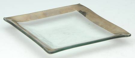 Roman Antique Platinum 7" Square Shallow Bowl
