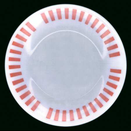 Candy Stripe Red Luncheon Plate